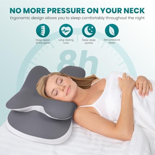 JINXIA Cervical Neck Pillow - Ergonomic Support for Neck and Shoulder