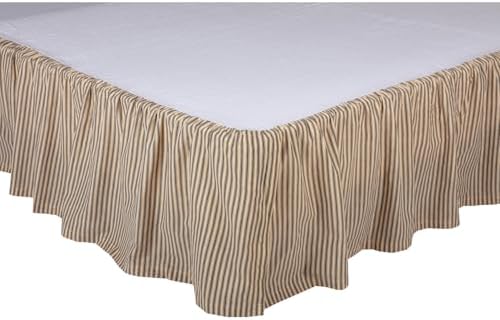 VHC Brands Farmhouse Bed Skirt with Split Corners