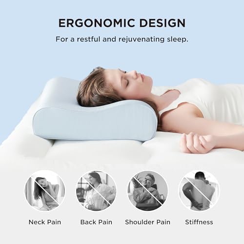 Bedsure Memory Foam Neck Support Pillow for Cervical Relief