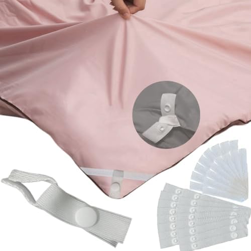 LVQVEV Duvet Clips 8 Pcs White Comforter Holders