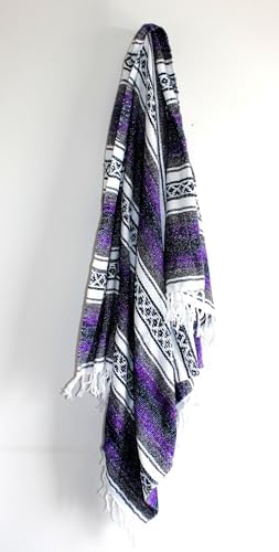 Del Mex Classic Woven Falsa Throw Blanket 70x50 Purple