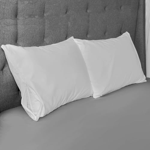 Aller-Ease Hypoallergenic Pillow Protectors Pack of 2 White