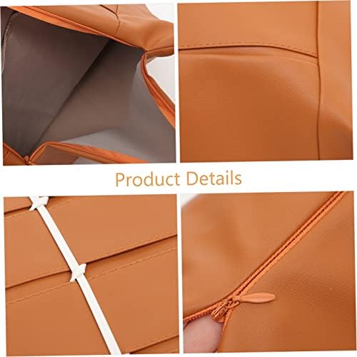 IMIKEYA Pu Leather Throw Pillow Cover - Simple Style Decor