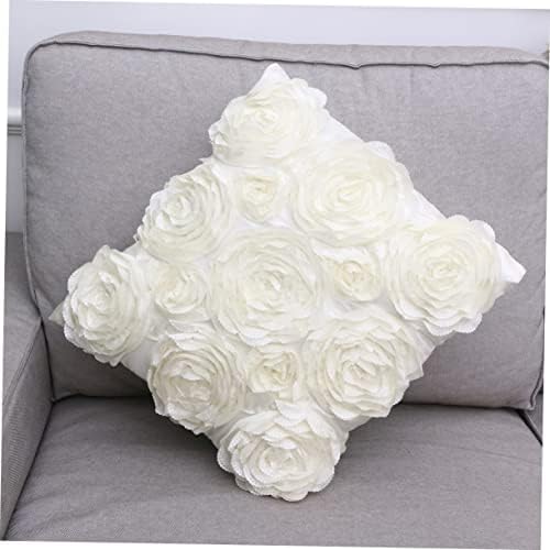 HONMEET 3D Rose Throw Pillow Covers with Invisible Zipper