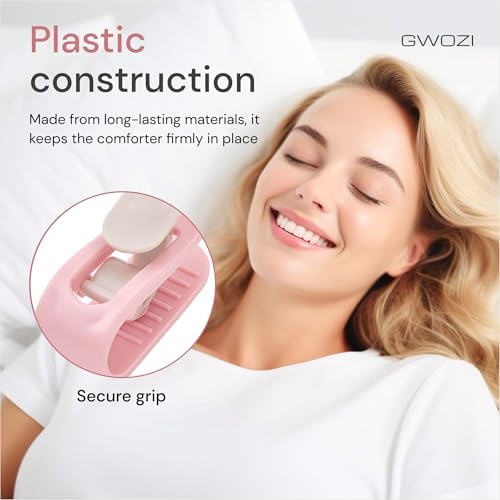 GWOZI Duvet Clips Set of 12 - Plastic Comforter Holders