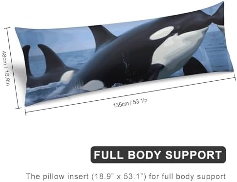 KLWQR Body Pillow Cover with Zipper 189x531 Inch