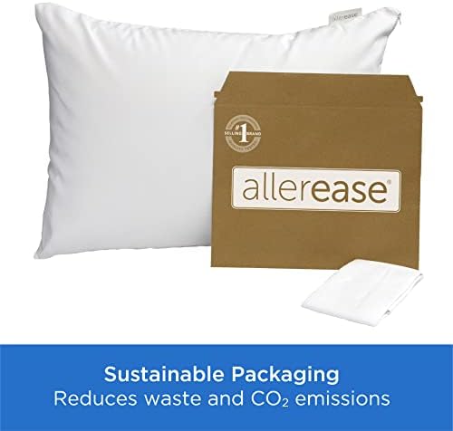 AllerEase Maximum Allergen Barrier Pillow Protector King Size 2 Pack