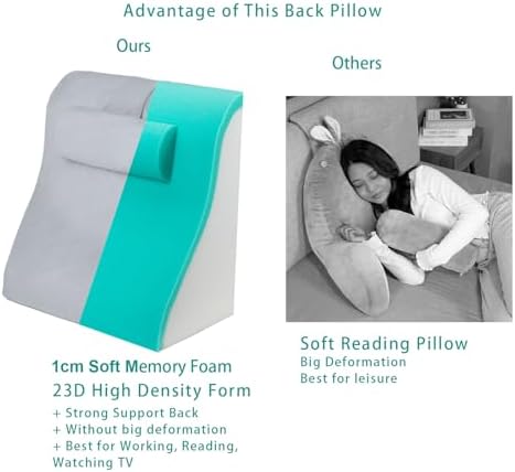 NHX Reading Pillow Set with Back Support and Laptop Desk