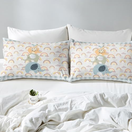 Castle Fairy Cute Elephant Fitted Sheet Set with Pillowcases