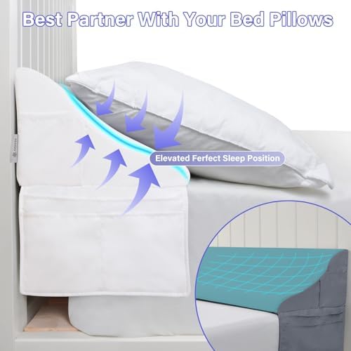 Vekkia Queen Bed Gap Pillow - White 60x10x7