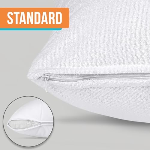 Utopia Bedding Waterproof Pillow Protectors with Zipper 4 Pack