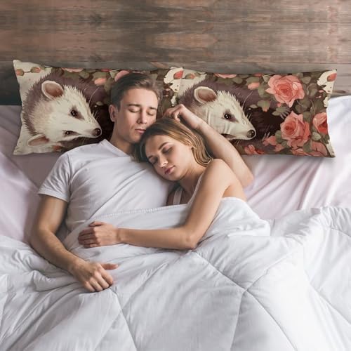 VFMNT Pillowcase Opossum and Roses Throw Cover