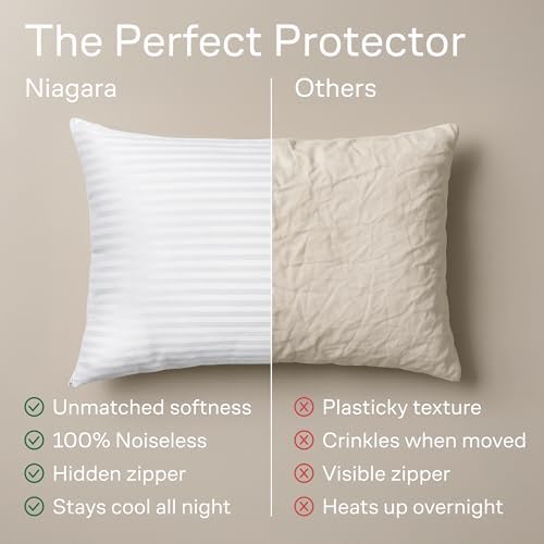 Set of 2 Zipper Pillow Protectors - Dust Stain Resistant