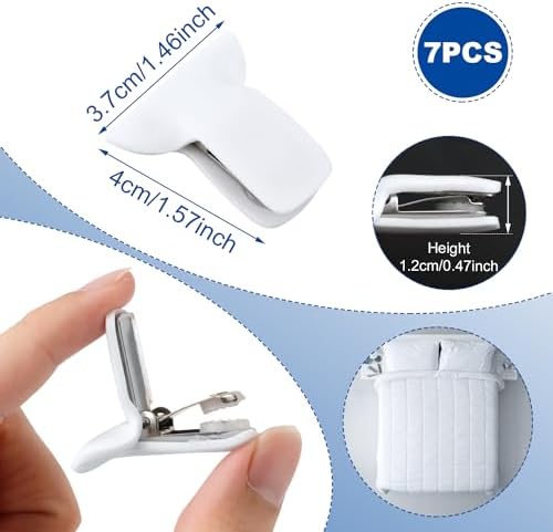 7pcs Duvet Clips for Comforter Inside Hold Fasteners