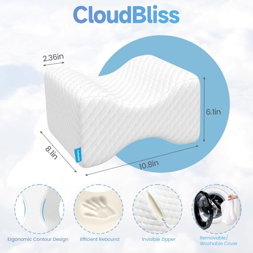 CloudBliss Cooling Knee Pillow for Side Sleepers 1