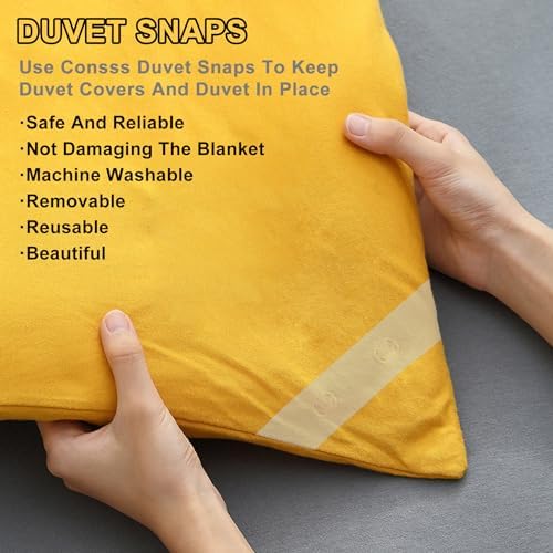 Consss Duvet Clips 16 Sets Safe Locking White