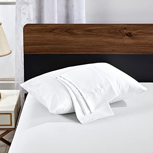 FreshCulture White Pillowcases Queen Size 12 Pack - Soft Microfiber