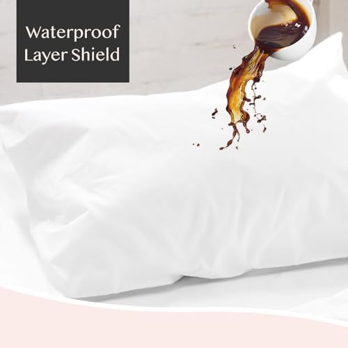 FAUNNA Waterproof Pillow Protector 4 Pack 20x26 Inch