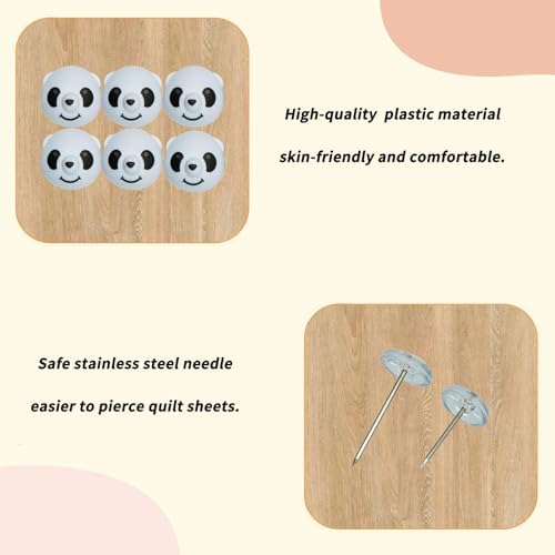XNYEOV Panda Duvet Clips 16 Sets Non-Slip Fasteners