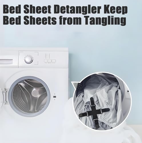 Toeloioh Bed Sheet Detangler - Prevents Tangles Twisting in Washer