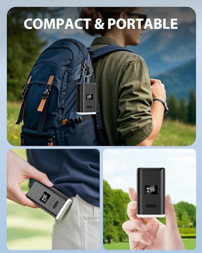 ZOPOM Portable Air Pump with LED Light and 5 Nozzles
