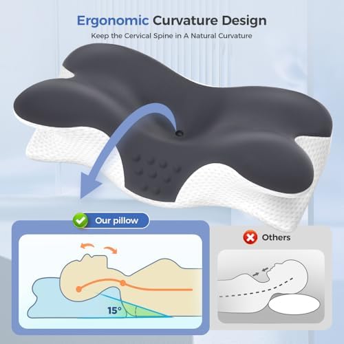 Jpoht Neck Pillow for Pain Relief and Sleep Comfort