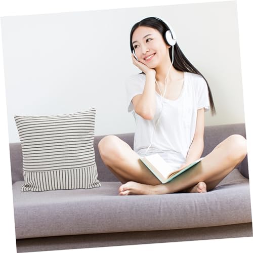 Zerodeko 2pcs Square Cotton Linen Pillow Covers
