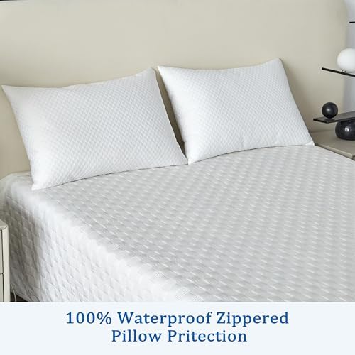 ASANEST Waterproof Pillow Protectors with Zipper Pack of 2