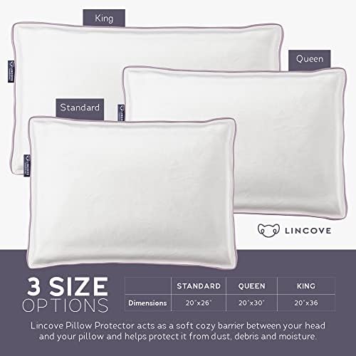 Lincove Cotton Sateen Pillow Protector - Zippered 2 Pack