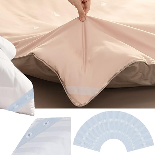 Consss Duvet Clips 16 Sets Safe Locking White