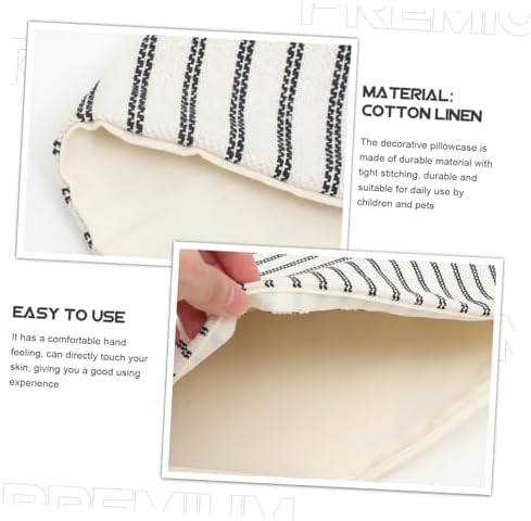 Zerodeko 2pcs Square Cotton Linen Pillow Covers