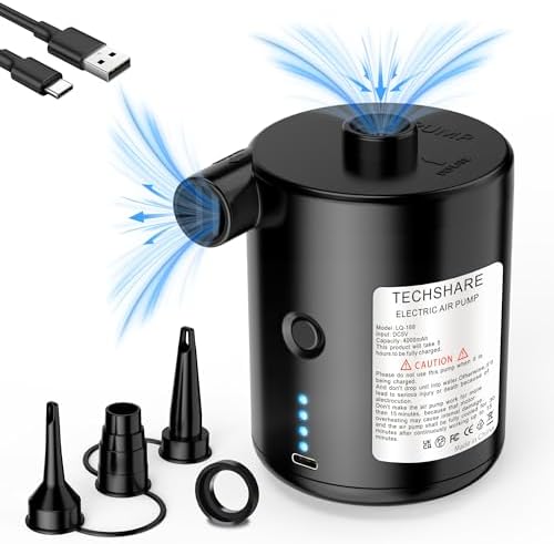 TECHSHARE Air Pump for Air Mattress and Inflatables 1