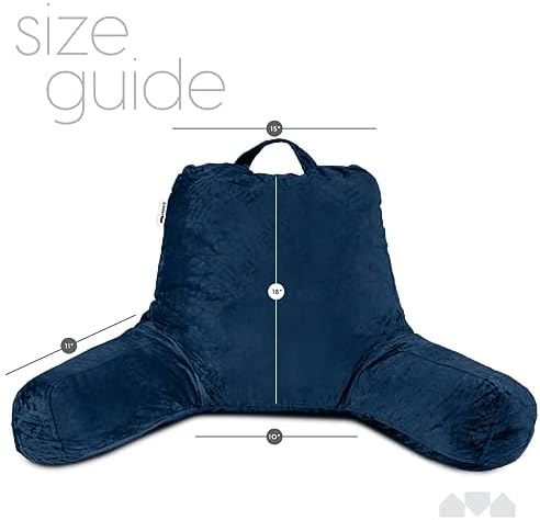 Milliard Reading Pillow with Shredded Memory Foam and Washable Cover