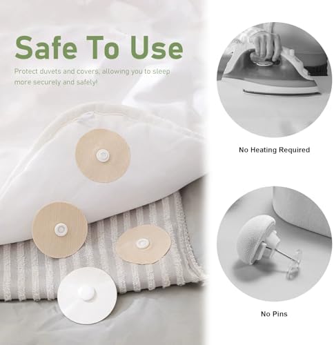 10 Pairs Duvet Snaps for Secure Bedding