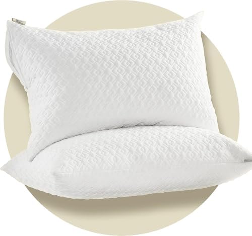 CoolShields Pillow Protector 2 Pack - Waterproof Zippered Hypoallergenic Breathable