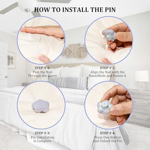 6 pcs Star Shaped Duvet Clips for Comforter and Duvet Cover