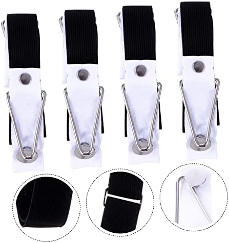4Pcs Adjustable Bed Sheet Clips with Metal Buckle