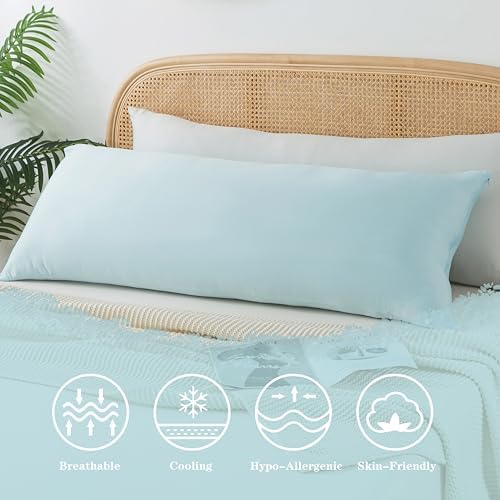 WhatsBedding Memory Foam Body Pillow with Cooling Cover