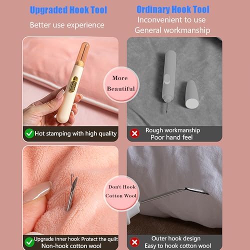 24pcs Cotton Hook Quilt Fixers with Safety Hook Device