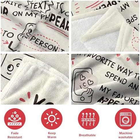 Romantic I Love You Throw Blanket for Him Her