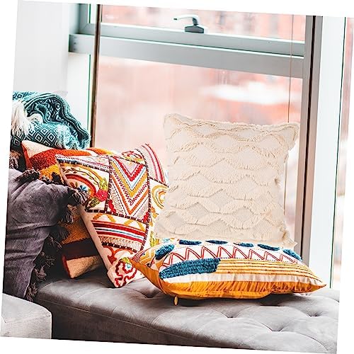 Cabilock 1 Piece Beige Double-Sided Plush Throw Pillow Cover