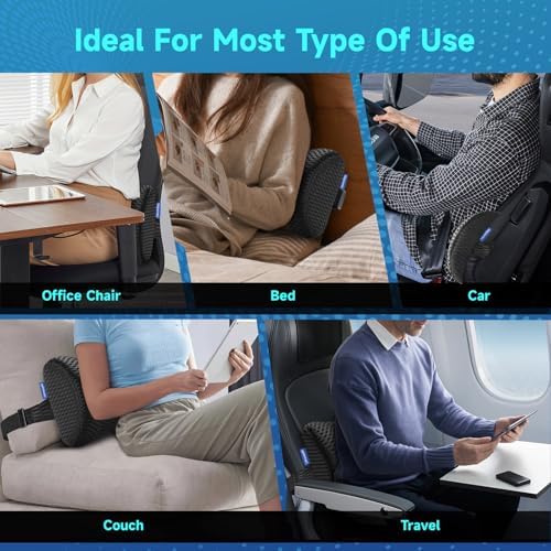 Niceeday Lumbar Support Pillow for Office Chair and Car