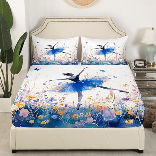 Castle Fairy Ballet Dancing Girls Sheet Set with Deep Pocket