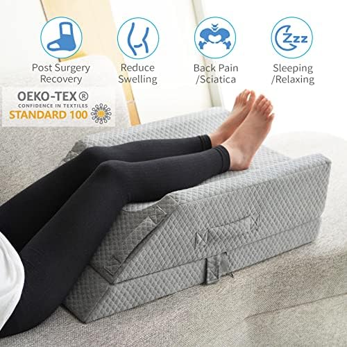 Adjustable Leg Elevation Pillow for Pain Relief and Post Surgery Recovery