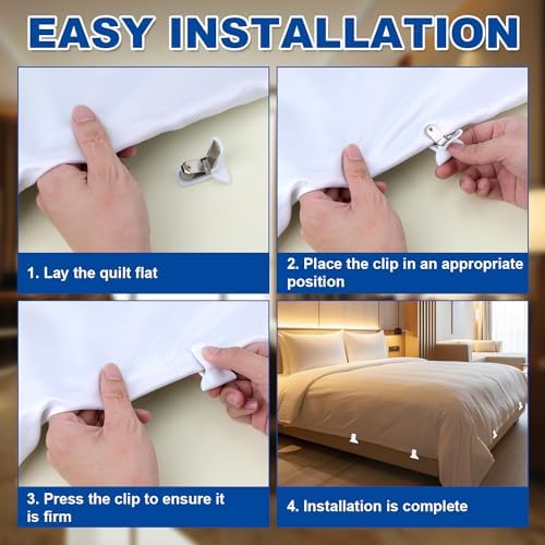 8pcs Duvet Clips for Comforter Inside