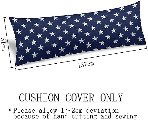 TOKILIAR Blue Body Pillow Cover 20x54 Inch