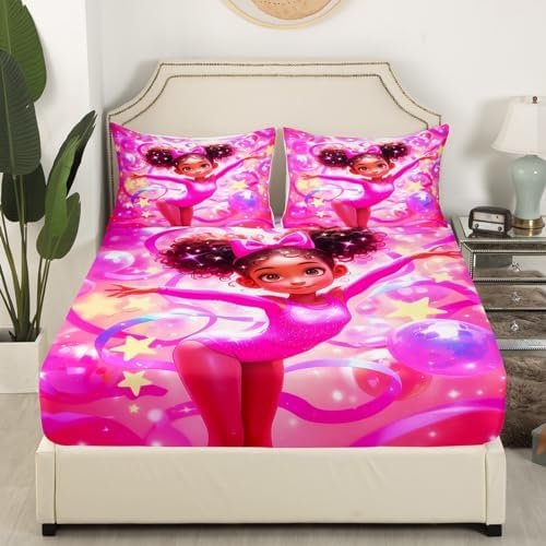 Castle Fairy Black Cute Girl Sheet Set Twin Size