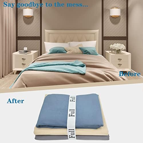 6Pcs Sheet Organizers with Labels Space-Saving Bedding Bands