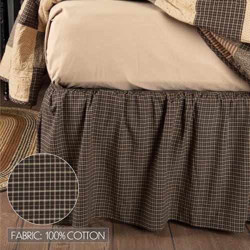 VHC Brands Kettle Grove Twin Bed Skirt 39x76x16 Country Black
