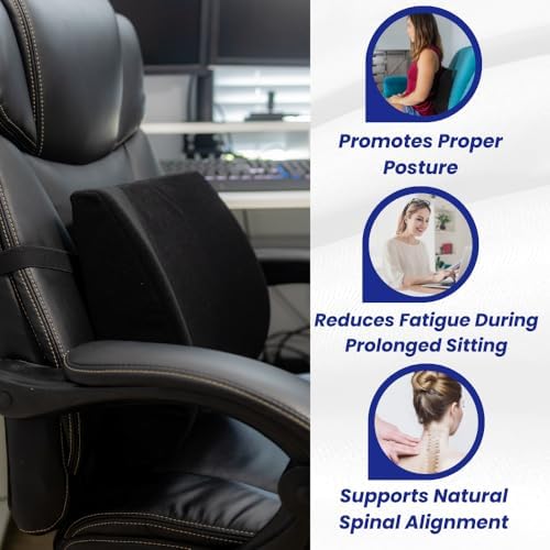 Bodyline Back-Huggar Lumbar Cushion Black